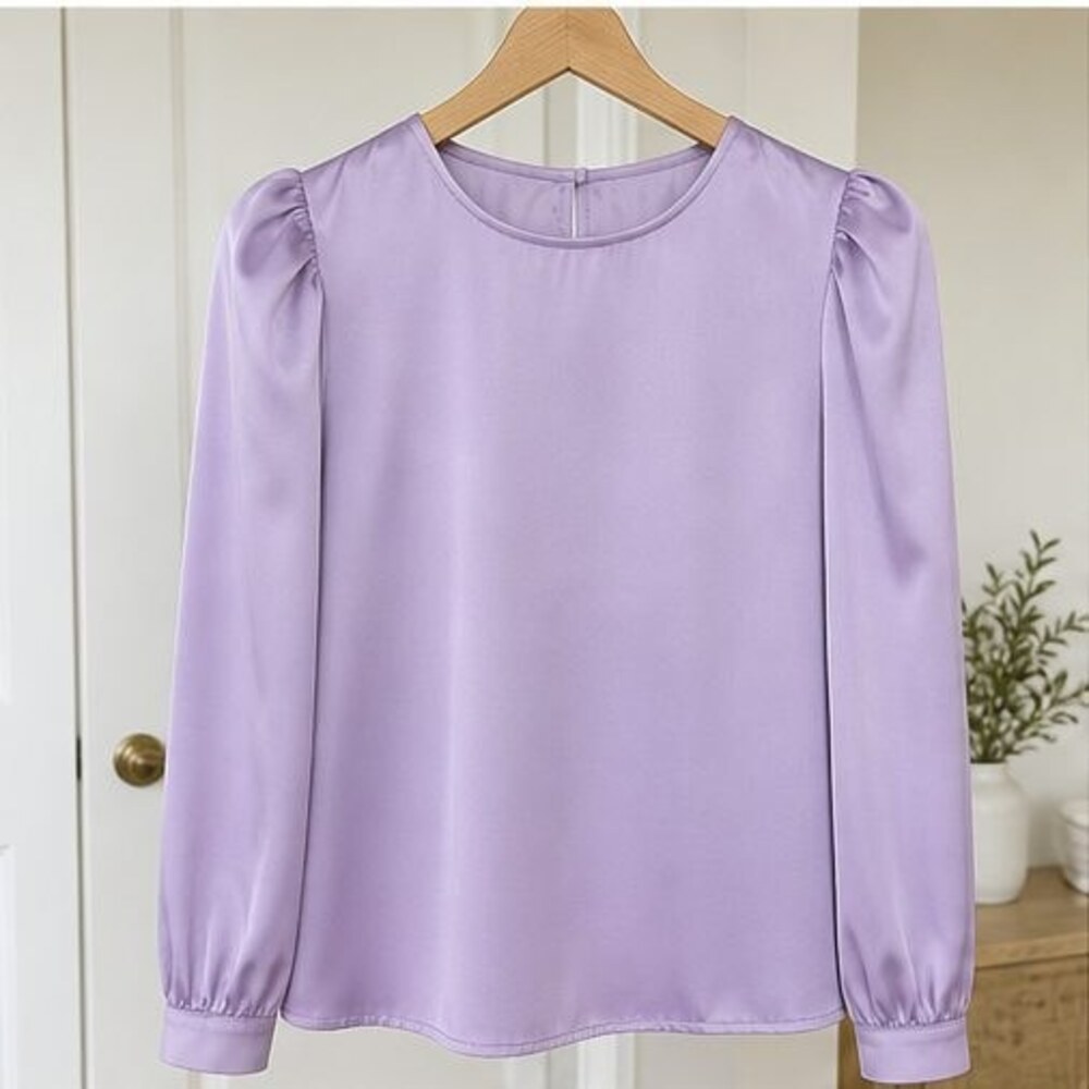 Lilac Puff Sleeve Top